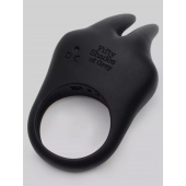 Черное эрекционное виброкольцо Sensation Rechargeable Vibrating Rabbit Love Ring - Fifty Shades of Grey - в Архангельске купить с доставкой
