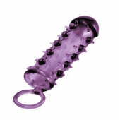 Закрытая фиолетовая насадка с пупырышками SAMURAI PENIS SLEEVE PURPLE - 14,5 см. - NMC - в Архангельске купить с доставкой