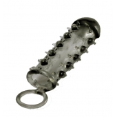 Дымчатая стимулирующая насадка с закрытой головкой SAMURAI PENIS SLEEVE BLACK - 14,5 см. - NMC - в Архангельске купить с доставкой