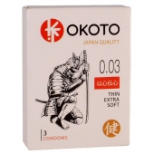 Тонкие презервативы OKOTO Thin Extra Soft - 3 шт. - Sitabella - купить с доставкой в Архангельске