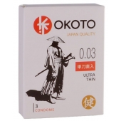 Ультратонкие презервативы OKOTO Ultra Thin - 3 шт. - Sitabella - купить с доставкой в Архангельске