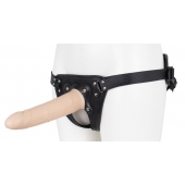 Пустотелый страпон Harness CLASSIC с бандажом - 19,5 см. - LOVETOY (А-Полимер) - купить с доставкой в Архангельске