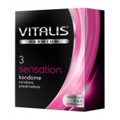 Презервативы с пупырышками и кольцами VITALIS PREMIUM sensation - 3 шт. - Vitalis - купить с доставкой в Архангельске