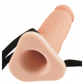 Телесный реалистичный фаллоимитатор с полостью Silicone Hollow Extension - 20 см. - Pipedream - купить с доставкой в Архангельске