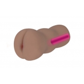 Коричневый вибромастурбатор-анус TONGGGO-Black Angel Auto - KOKOS - в Архангельске купить с доставкой