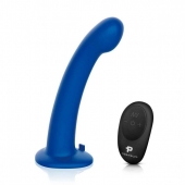 Синяя насадка Remote Control P-Spot G-Spot с черными трусиками - 20 см. - Pegasus - купить с доставкой в Архангельске