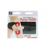 Металлические наручники с чёрной меховой опушкой - Dream Toys - купить с доставкой в Архангельске
