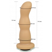 Телесная рельефная насадка Harness - 14,2 см. - LOVETOY (А-Полимер) - купить с доставкой в Архангельске