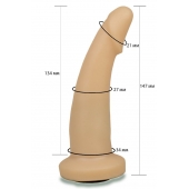 Телесная гладкая насадка Harness - 14,7 см. - LOVETOY (А-Полимер) - купить с доставкой в Архангельске