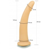 Телесная гладкая насадка-фаллоимитатор Harness - 20 см. - LOVETOY (А-Полимер) - купить с доставкой в Архангельске