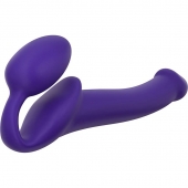 Фиолетовый безремневой страпон Silicone Bendable Strap-On - size S - Strap-on-me - купить с доставкой в Архангельске