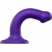 Фиолетовый фаллоимитатор-насадка Strap-On-Me Dildo Dual Density size S - 17 см. - Strap-on-me - купить с доставкой в Архангельске