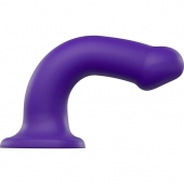 Фиолетовый фаллоимитатор-насадка Strap-On-Me Dildo Dual Density size L - 19 см. - Strap-on-me - купить с доставкой в Архангельске