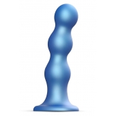 Голубая насадка Strap-On-Me Dildo Plug Balls size L - Strap-on-me - купить с доставкой в Архангельске