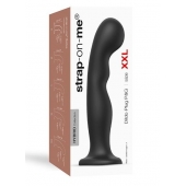 Черная насадка Strap-On-Me Dildo Plug P G size XXL - Strap-on-me - купить с доставкой в Архангельске