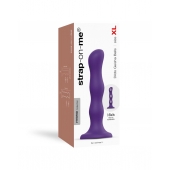 Фиолетовая насадка Strap-On-Me Dildo Geisha Balls size XL - Strap-on-me - купить с доставкой в Архангельске