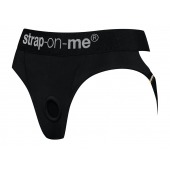 Черные трусики для насадок Heroine Lingerie Harness - size S - Strap-on-me - купить с доставкой в Архангельске