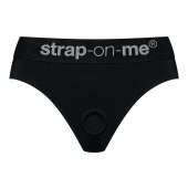 Черные трусики для насадок Heroine Lingerie Harness - size L - Strap-on-me - купить с доставкой в Архангельске
