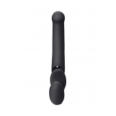 Черный безремневой вибрострапон Silicone Bendable Strap-On - size XL - Strap-on-me - купить с доставкой в Архангельске