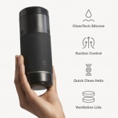 Черный мастурбатор с контролем всасывания Arcwave Pow Stroker - Arcwave - в Архангельске купить с доставкой