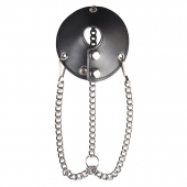 Утяжка для мошонки из искусственной кожи с цепочками PARACHUTE BALL STRETCHER - BlueLine - купить с доставкой в Архангельске