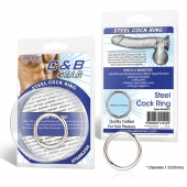 Стальное эрекционное кольцо STEEL COCK RING - 3.5 см. - BlueLine - в Архангельске купить с доставкой
