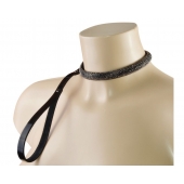 Эффектный сверкающий ошейник с поводком  Гламур - Sitabella - купить с доставкой в Архангельске