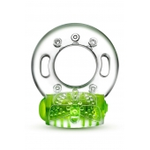 Зеленое эрекционное виброкольцо Arouser Vibrating C-Ring - Blush Novelties - в Архангельске купить с доставкой