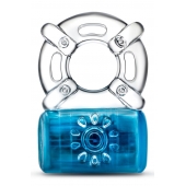 Синее эрекционное виброкольцо Pleaser Rechargeable C-Ring - Blush Novelties - в Архангельске купить с доставкой