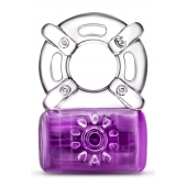Фиолетовое эрекционное виброкольцо One Night Stand Vibrating C-Ring - Blush Novelties - в Архангельске купить с доставкой