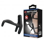 Черная вибронасадка на пенис Vibrating Penis Sling - Baile - в Архангельске купить с доставкой