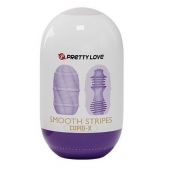 Сиреневый мастурбатор-яйцо Smooth Stripes - Baile - в Архангельске купить с доставкой