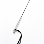 Черный кожаный стек с гладкой ручкой - 55 см. - Crazy Handmade - купить с доставкой в Архангельске