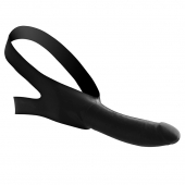 Черный кляп-страпон Masters Mini Face Fuck Strap-On - 14 см. - XR Brands - купить с доставкой в Архангельске