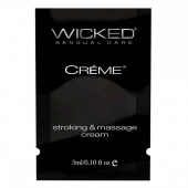 Крем для массажа и мастурбации Wicked Stroking and Massage Creme - 3 мл. - Wicked - купить с доставкой в Архангельске