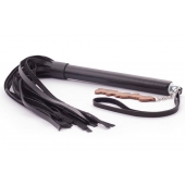 Черная кожаная плеть  Индиго  - 50 см. - Crazy Handmade - купить с доставкой в Архангельске