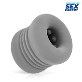 Серый эластичный мини-мастурбатор - Sex Expert - в Архангельске купить с доставкой