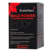 Капсулы для мужчин Erotichard male power с пантогематогеном - 20 капсул (0,370 гр.) - Erotic Hard - купить с доставкой в Архангельске