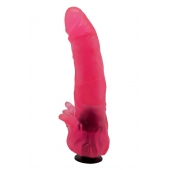 Розовая насадка для страпона с клиторальными лепестками - 18,5 см. - LOVETOY (А-Полимер) - купить с доставкой в Архангельске