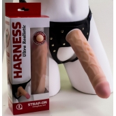 Насадка-фаллос в комплекте с трусиками Harness - 21,6 см. - LOVETOY (А-Полимер) - купить с доставкой в Архангельске