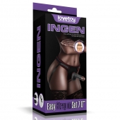 Женский темнокожий страпон Easy Strapon Set 7 Inch - 18 см. - Lovetoy - купить с доставкой в Архангельске