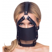 Черный намордник с кляпом-шаром Head Harness With A Gag - Orion - купить с доставкой в Архангельске