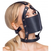 Черный намордник с кляпом-шаром Head Harness With A Gag - Orion - купить с доставкой в Архангельске