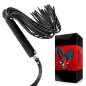 Черная кожаная плеть-флоггер - 84 см. - Notabu - купить с доставкой в Архангельске