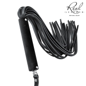 Черная кожаная плеть-флоггер - 84 см. - Notabu - купить с доставкой в Архангельске