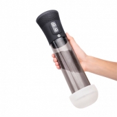 Черная автоматическая вакуумная помпа Pink Vibe с 2 уплотнительными кольцами - Pink Vibe - в Архангельске купить с доставкой