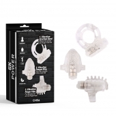 Набор из 3 прозрачных эрекционных колец с вибрацией Teasers Ring Kit - Chisa - в Архангельске купить с доставкой