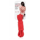Красная хлопковая веревка для связывания - 3 м. - Lux Fetish - купить с доставкой в Архангельске