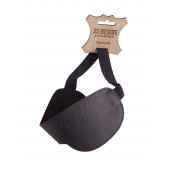 Чёрная широкая кожаная маска на глаза - Sitabella - купить с доставкой в Архангельске