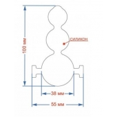 Силиконовый кляп-ёлочка на кожаных ремешках - Sitabella - купить с доставкой в Архангельске